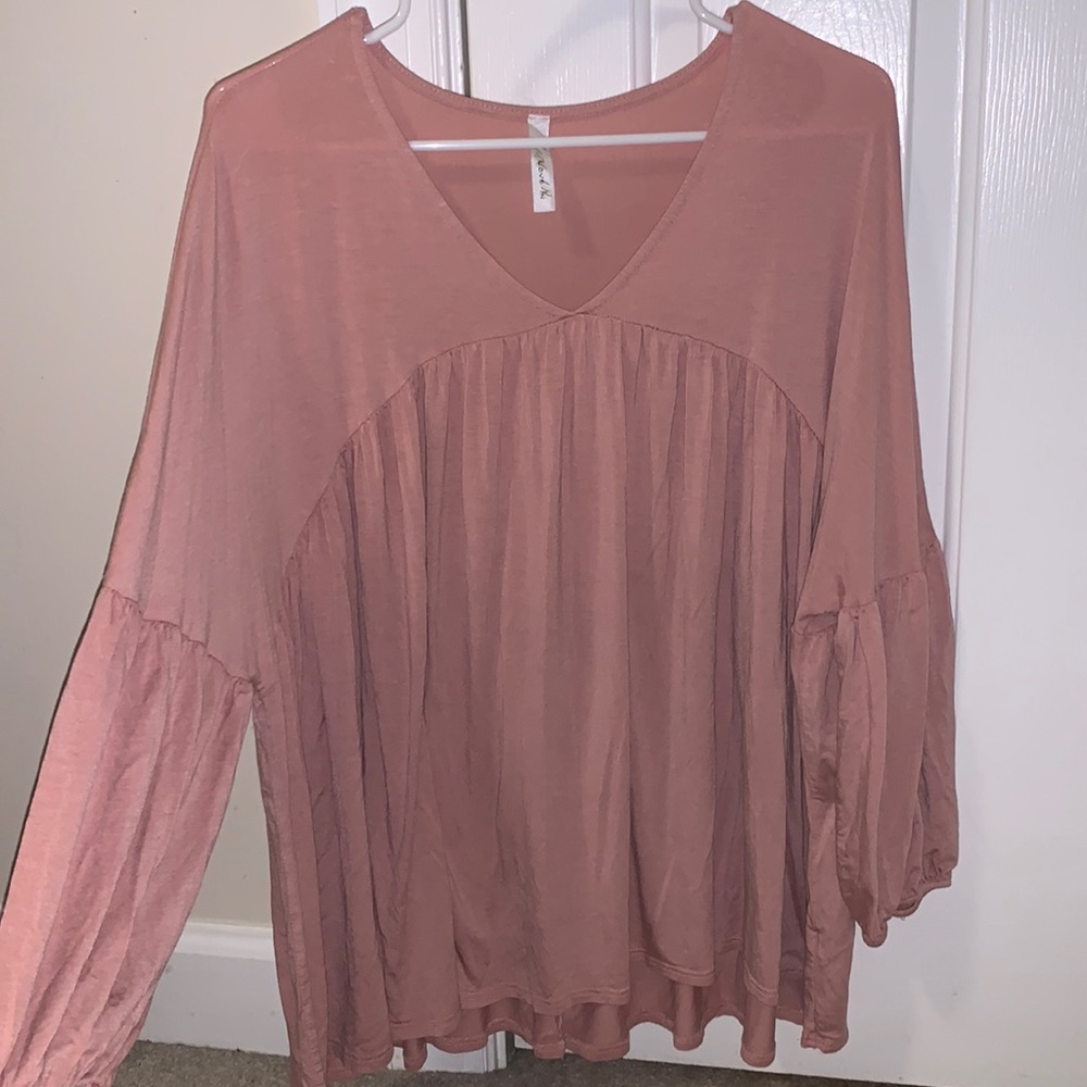 Love In flowy oversized long sleeve top